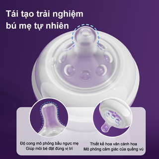 Youkebei Bình Sữa Mô Phỏng Tự Nhiên Mới Bình sữa cho trẻ sơ sinh chống sặc chống đầy hơi 120ml/ 270ml/ 330ml(Hộp 1 bình)