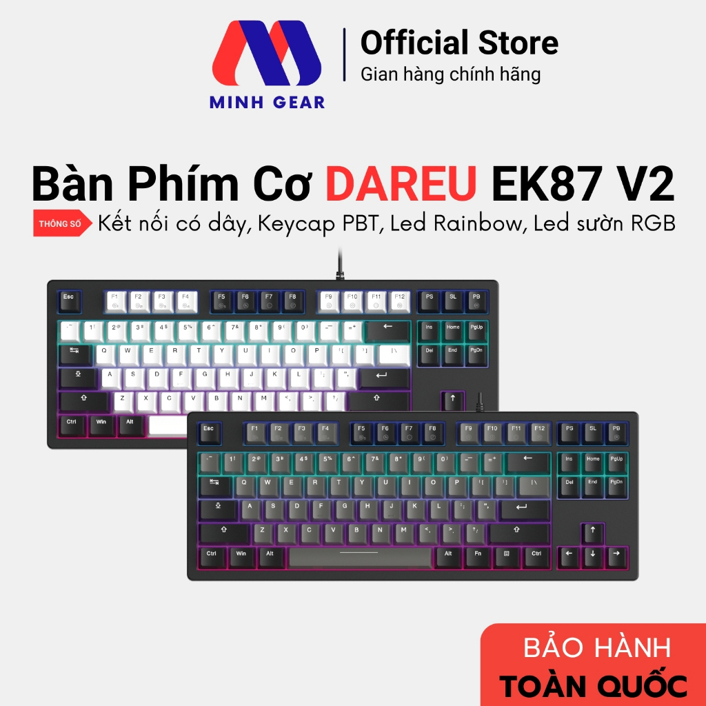 Bàn Phím Cơ DAREU EK87 V2 PBT Dream switch - Hàng Chính Hãng | Shopee ...
