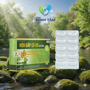 VIÊN GIẤP CÁ HD EXTRA hỗ trợ giảm trĩ, táo bón - Hộp 30 viên