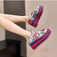 Giày đế dày buộc dây phong cách cao 6-7cm (Size 35-42)