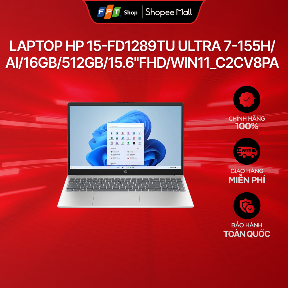 Laptop HP 15-fd1289TU Ultra 7-155H/AI/16GB/512GB/15.6"FHD/Win11_C2CV8PA
