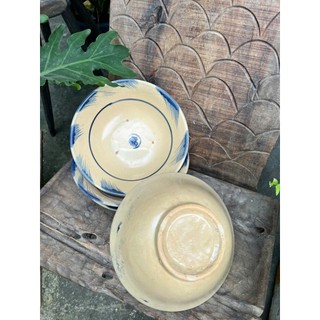 Tô Gốm Xưa Phết Xanh Nam Bộ - Tô Tượng Size Đại 21cm - Gốm Lái Thiêu - Gốm Xưa Cho Người Hoài Niệm