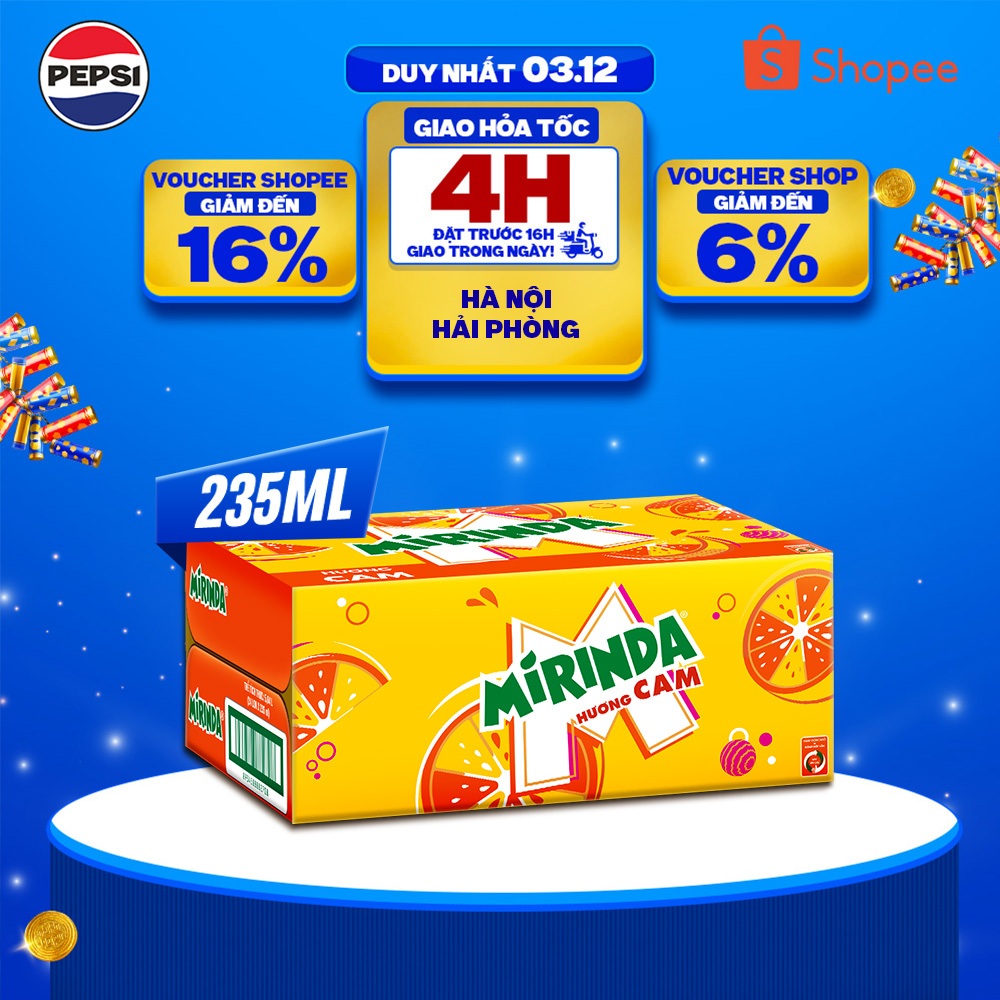 [Brand Day 3.12] Thùng 24 Lon Nước Ngọt Giải Khát M…