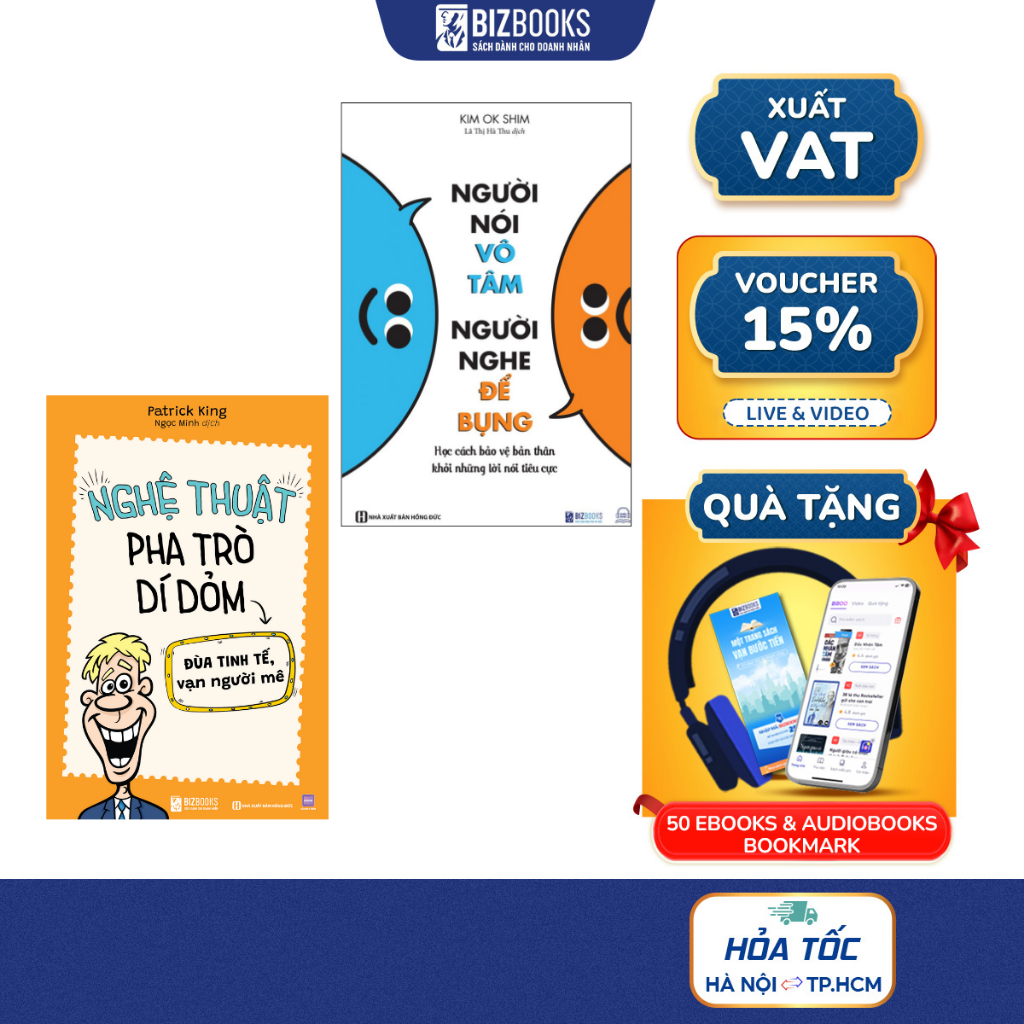 Bộ Sách Bậc Thầy Giao Tiếp Gồm 2 Cuốn: Người Nói Vô Tâm Và Nghệ Thuật Pha Trò Dí Dỏm