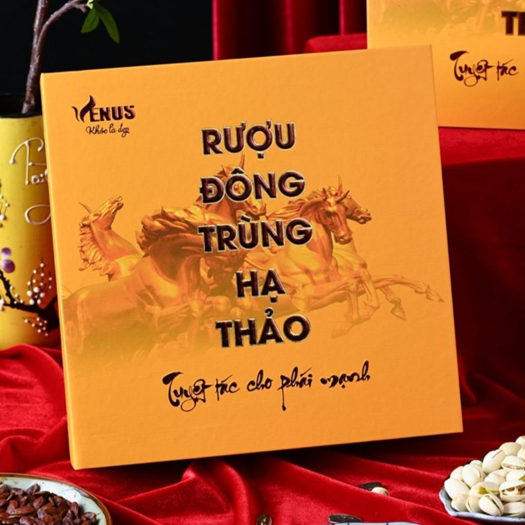 Hộp quà tặng R.ượu nấm đông trùng hạ thảo Venus 500ml