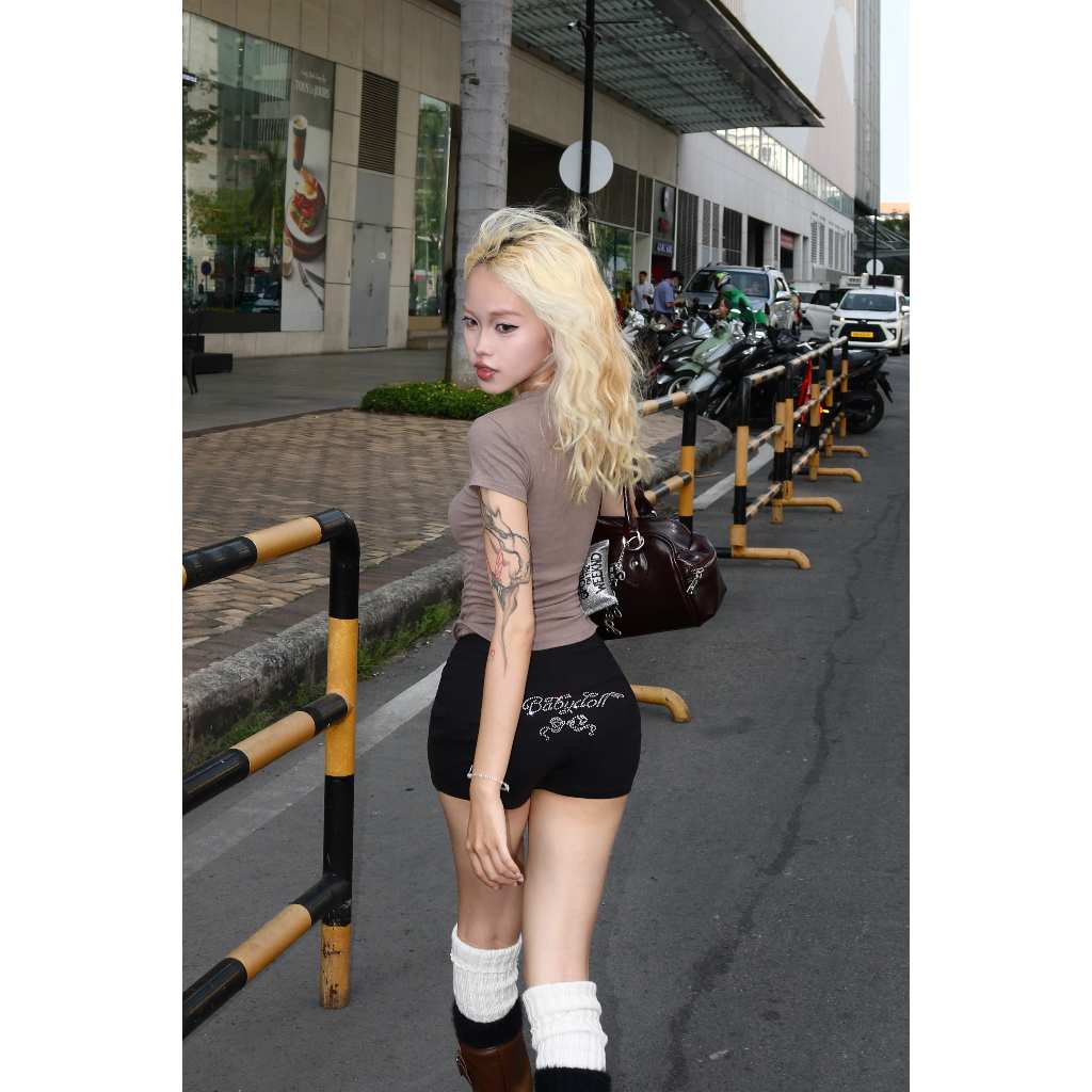 Quần Đùi Biker đính đá BABYDOLL FFCLUB