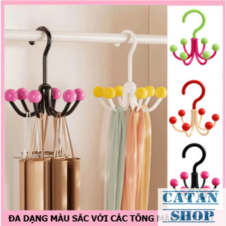 Móc Treo Đồ, Quần Áo 6 Chấu Xoay 360 Độ Tiện Lợi Tiết Kiệm Không Gian Tủ, Móc Bạch Tuột 6 Chấu