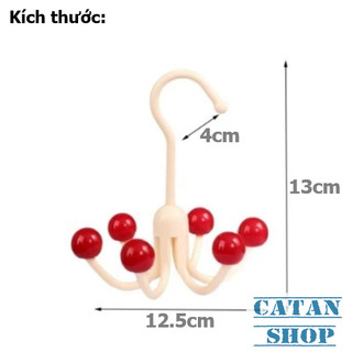 Móc Treo Đồ, Quần Áo 6 Chấu Xoay 360 Độ Tiện Lợi Tiết Kiệm Không Gian Tủ, Móc Bạch Tuột 6 Chấu