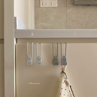 Móc Treo Cửa Tủ Hình Thỏ, Móc Treo Đồ Bằng Kim Loại Không Cần Khoan -TotoMoo.homdecor