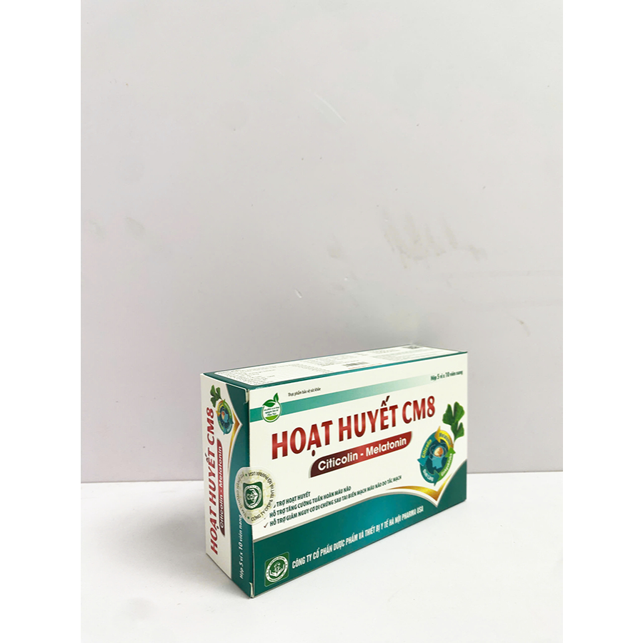 Viên Uống Hoạt Huyết CM8, hỗ trợ cải thiện tuần hoàn máu não, giảm đau đầu, mất ngủ