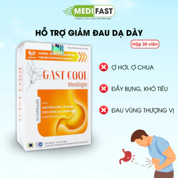 Viên uống hỗ trợ giảm đau dạ dày từ lá khôi tía, cao chè dây Gast Cool Medilight - Hộp 30 viên