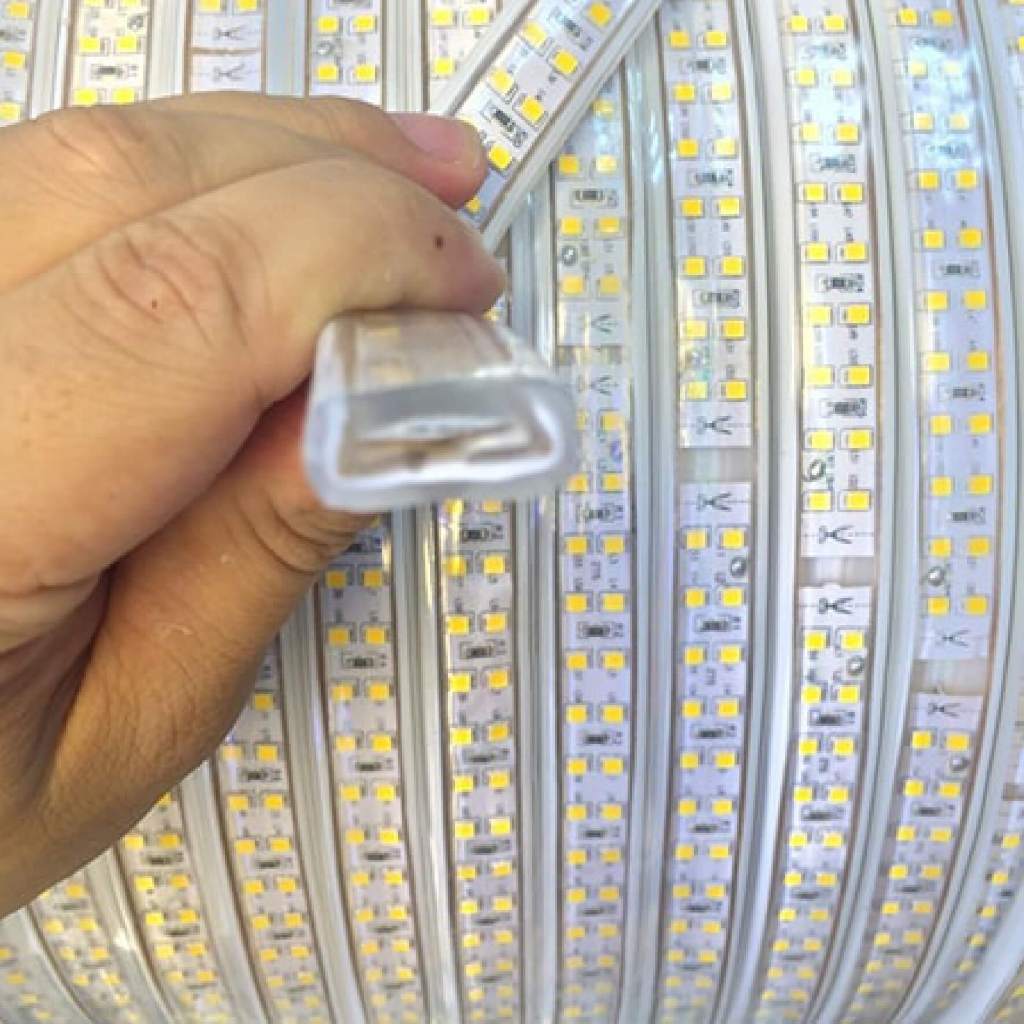 100M 50M 30M 20M Dây Led đôi 2835 tặng kèm nguồn chống nước trang trí ngoài trời quấn cây siêu sáng