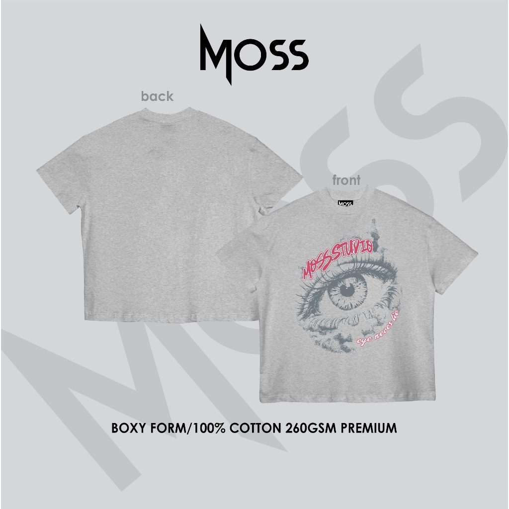 ÁO THUN  BOXY 260GSM "EYE NEVER LIE" IN TRAME KÉO LỤA "MẮT" - CHẤT COTTON 100% 260GSM PREMIUM MOSS.STU