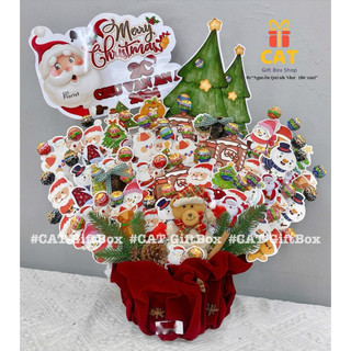 Set Quà Kẹo Mút Giáng Sinh Noel Decor Đẹp, Set 40keo Giáng Sinh Liên Hoan Lớp, Quà Tặng Giáng Sinh, Quà bánh kẹo Noel