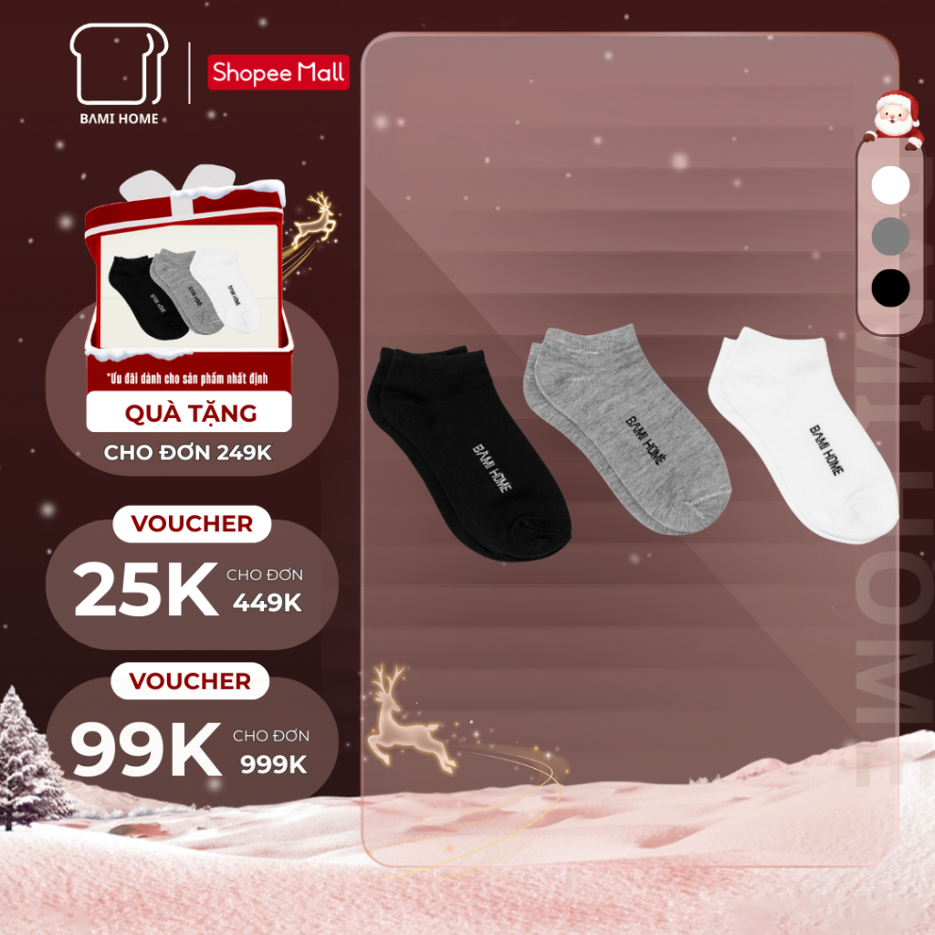 Tất cổ ngắn PE kháng khuẩn - thương hiệu BAMI HOME T01