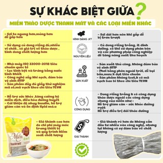 Miến Dong Đỏ Thảo Dược Sợi To (Túi 500g) - Miến Dong Riềng Đỏ Hữu Cơ Dai Giòn, Ít Calo, Hỗ Trợ Ăn Kiêng & Eat Clean