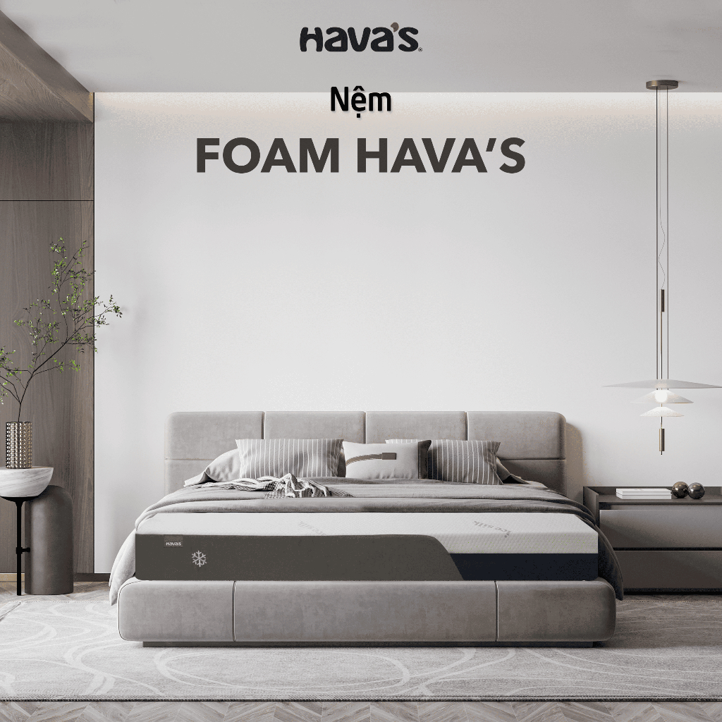 Nệm Foam Hava’s đạt Tiêu Chuẩn CertiPUR-US Với 2 Tầng Foam Nâng Đỡ, Kết cấu Đệm Cao Su Non