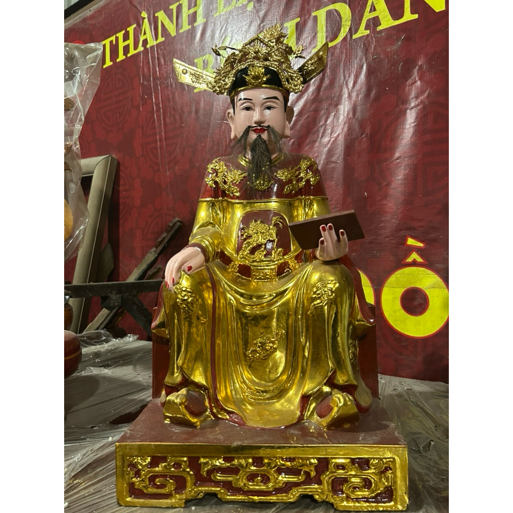 Tượng Nam Tào- Bắc Đẩu gỗ mít Sơn son thếp vàng