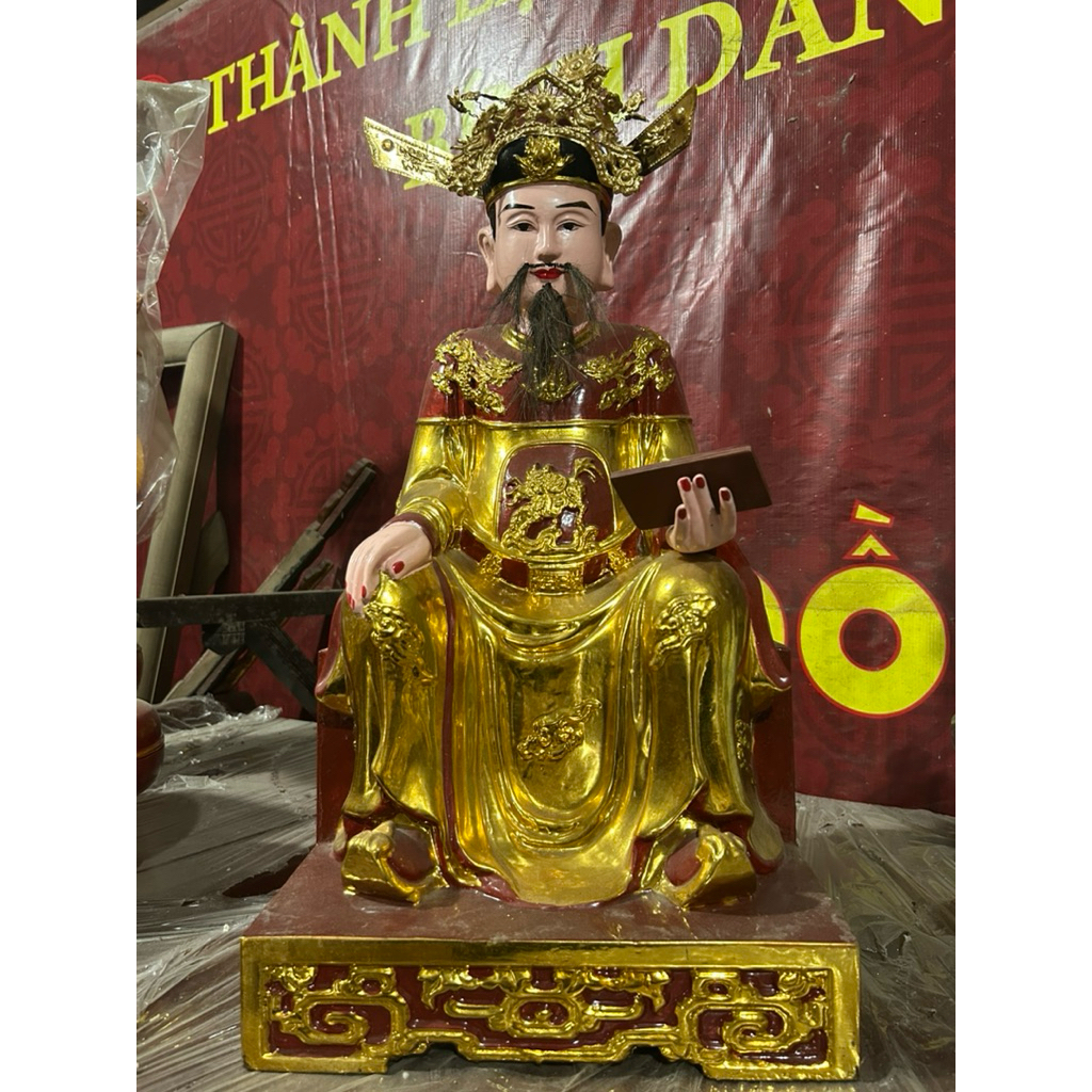 Tượng Nam Tào- Bắc Đẩu gỗ mít Sơn son thếp vàng