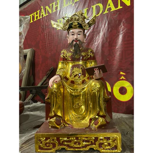 Tượng Nam Tào- Bắc Đẩu gỗ mít Sơn son thếp vàng