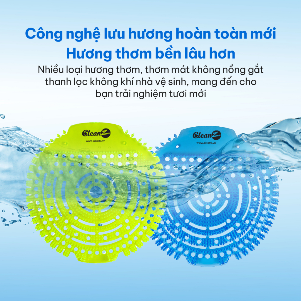 Tấm Lót Bồn Tiểu Nam Đứng, Tấm Lót Khử Mùi Bồn Cầu CleanZ - Khử mùi bồn tiểu, lọc rác, chống tắc nghẽn