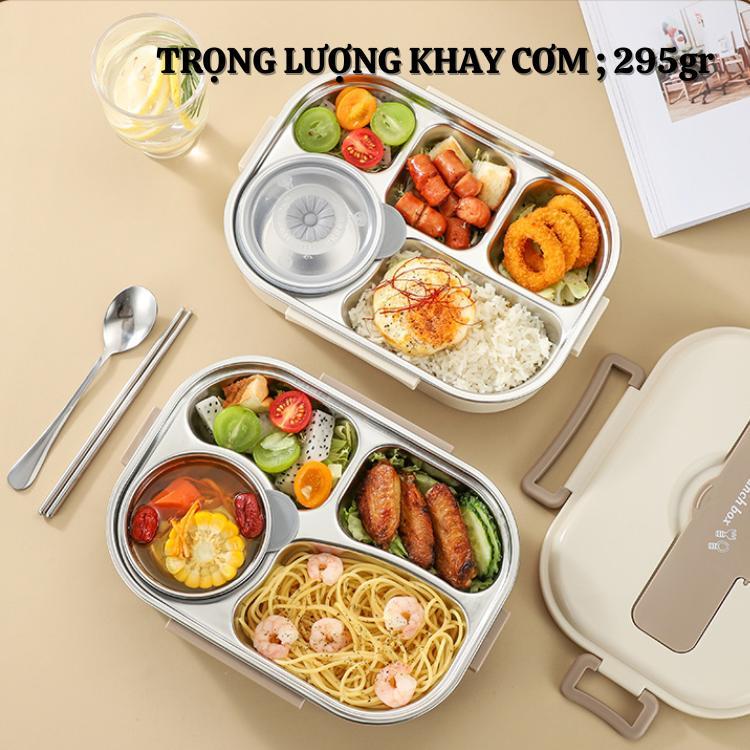 Hộp cơm văn phòng giữ nhiệt LUNCH BOX - Hộp cơm trưa inox 304 giữ nhiệt, dùng được cho lò vi sóng