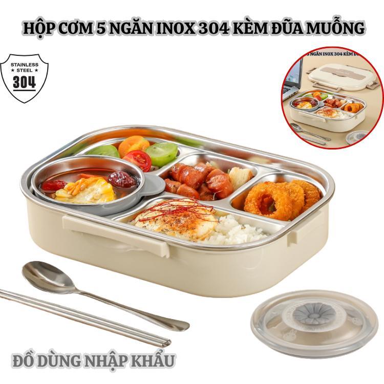 Hộp cơm văn phòng giữ nhiệt LUNCH BOX - Hộp cơm trưa inox 304 giữ nhiệt, dùng được cho lò vi sóng