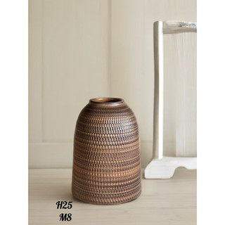 Lọ Hoa, Bình Cắm Hoa Dáng Chuông Men Nâu Cao 25cm Và 30cm Mộc Gốm Sứ Bát Tràng