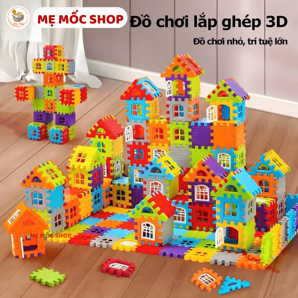 Đồ Chơi Lắp Ghép Khối Xây Dựng Thông Minh Cho Bé Memoshop Kiến Trúc Mô Phỏng Nhà 3D Nhiều Chi Tiết Rèn Luyện Tư Duy
