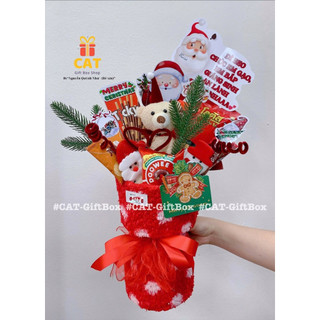 Set quà bánh kẹo gấu bông Giáng Sinh - Quà tặng Noel tặng bé, bạn gái, bé trai, quà tặng bánh kẹo Giáng sinh hottrend