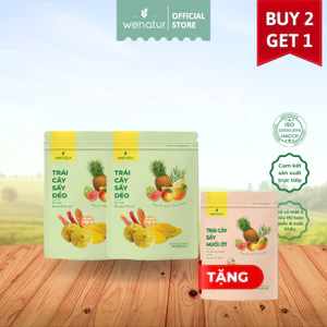 [MUA 2 TẶNG 1] Combo 2 Trái cây sấy dẻo we'natur 100g ( Tặng 1 Trái cây sấy muối ớt 100g)