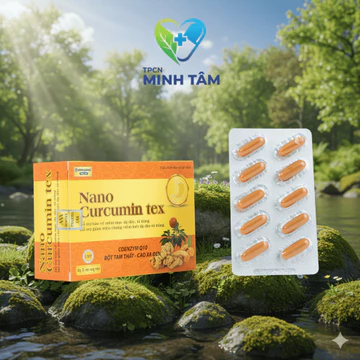 (VỈ) Viên uống dạ dày nghệ NANO CURCUMIN TEX bột tam thất, cao xạ đen, giảm viêm loét dạ dày tá tràng, đầy hơi - 30v