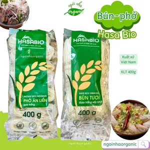 Bún gạo - phở gạo cao cấp Hasa Bio/Hoa Sữa - gói 400g