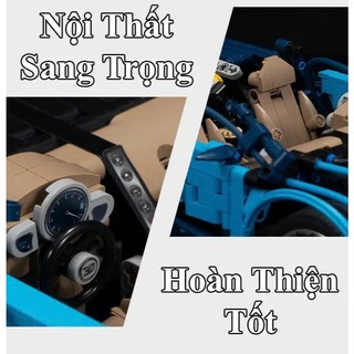 Mô Hình Lắp Ráp Siêu Xe Technic Bugatii Chiron Với 1388 Chi Tiết, Bộ Mô Hình Siêu Xe Xếp Hình Trí Tuệ Bảo Hành Bởi Bobo