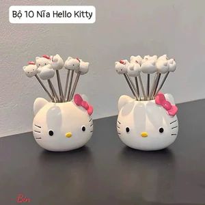 Set 10 dĩa hello kitty siêu xinh tiện lợi, an toàn