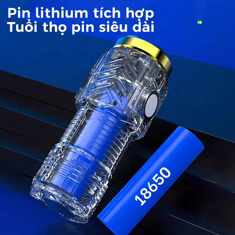 ĐÈN PIN CẦM TAY MINI SIÊU SÁNG, CHIẾU XA 5 CHẾ ĐỘ SÁNG, Sạc Type C Chống Thấm Nước