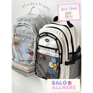 BaLo (XINHXINH) Balo Cặp Đi Học Đi Du Lịch Lớn Chống Nước Kèm Huy Hiệu BL169