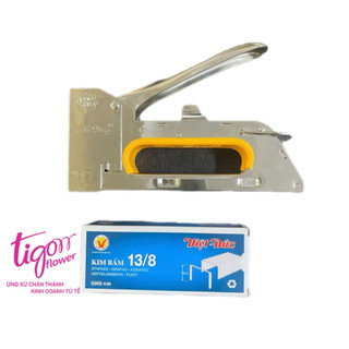 Combo máy bấm gỗ Hu Dong kèm kim bấm gỗ 13/8 - dùng để trang trí kệ gỗ, hộp gỗ - tiện lợi, nhanh chóng, dễ sử dụng