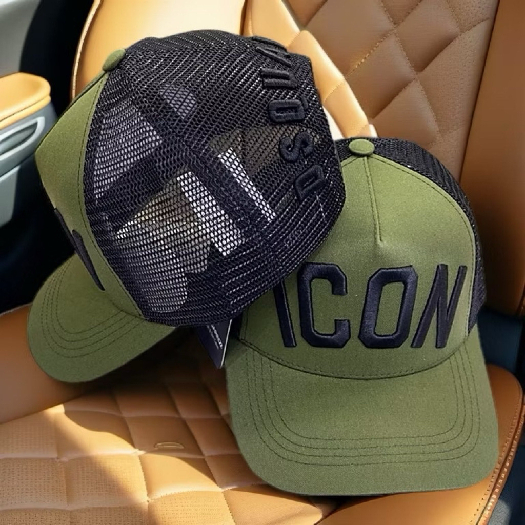 Mũ kết icon rêu phối lưới - Nón lưỡi trai kaki xanh rêu icon đuôi lưới dsp2 thời trang boy gilr phố siêu ngầu