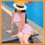 BIKINI DTD SWIMWEAR Đồ Bơi hai mảnh Họa Tiết Màu Tươi Trẻ, Không Lộ, Dễ Mix