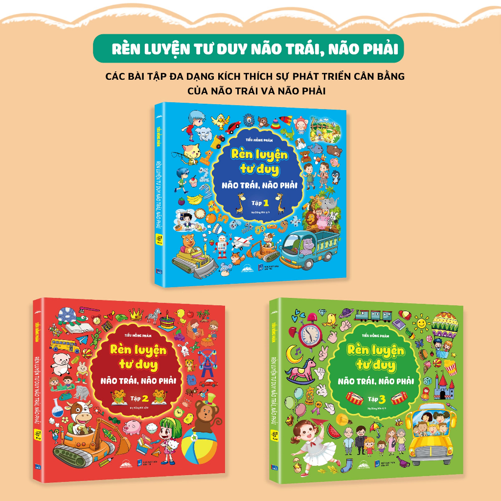Sách - Rèn Luyện Tư Duy Não Trái, Não Phải (Trọn Bộ 3 Tập) - Tiên Phong Books