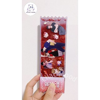 [HÀNG SẴN] Vé cát chảy JINX BL đam mỹ Hàn | Khung vé 16*8cm bột cát mịn lấp lánh siêu đẹp Vận xui