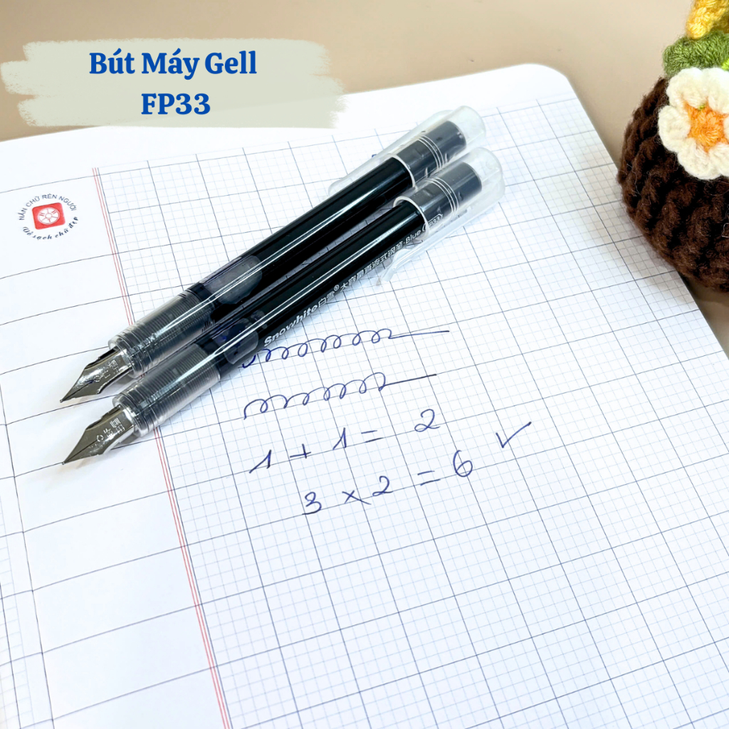 Bút Máy #F33 Dùng mực trực tiếp,không cần bơm mực cho học sinh 1-5, Ngòi EF 0.38mm Viết siêu êm trơn