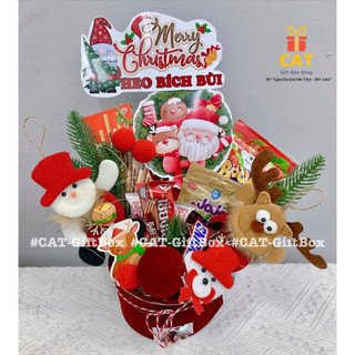 Set quà Noel, set mini bánh kẹo Giáng Sinh, quà tặng Giáng sinh, set bánh kẹo mini tặng lớp