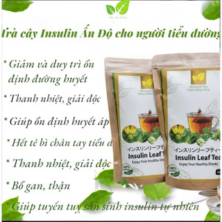 Trà Cây Insulin Ấn Độ Trà Cho Người Tiểu Đường Ổn Định Đường Huyết 60 túi lọc uống trong 1 tháng