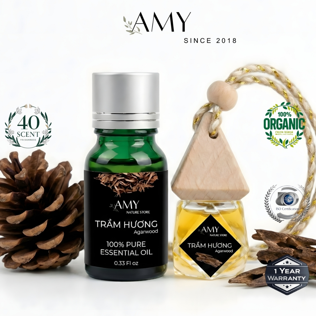 Tinh Dầu Trầm Hương Xông Phòng Thiênhiênguyên Chất Lt Farm 10Ml Làm Nến Thơm Xông Tinh Dầu Phòng - Hình Ảnh Thực Tế