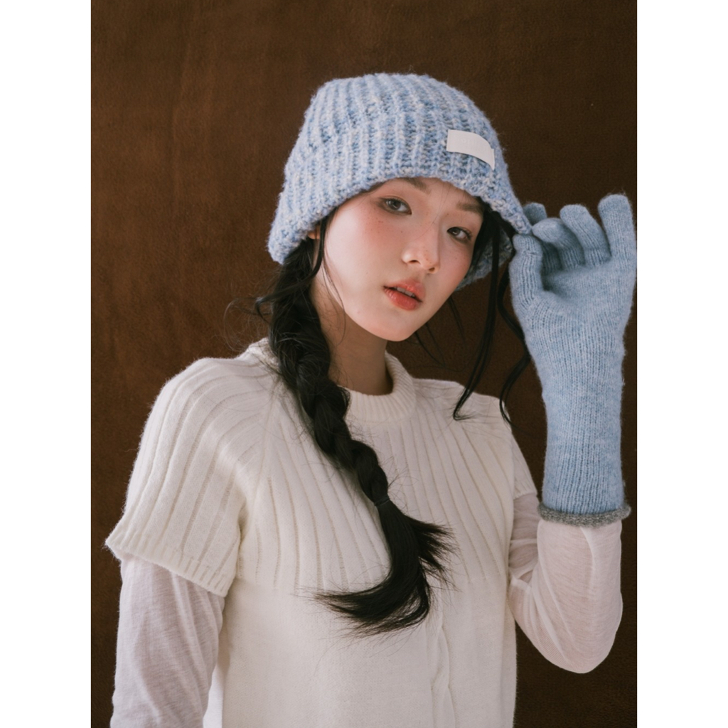 Mũ len nữ beanie màu đốm tiêu SONNA HI - phom lớn phủ kín đầu - FUZZY BEANIE