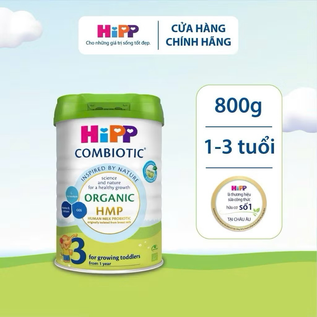 { Chính hãng} Sữa bột Hipp Combiotic cho bé số 1-2-3 ( 1 lon tặng 1 hộp bột)