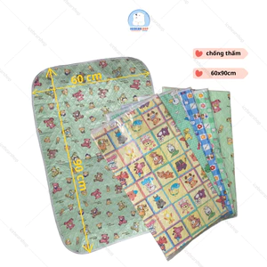 Chiếu Lót Thay Tả, Chiếu Nhựa Hay Tấm Lót Chống Thấm 3 lớp PiPi nhiều hoạ tiết màu sắc khác nhau