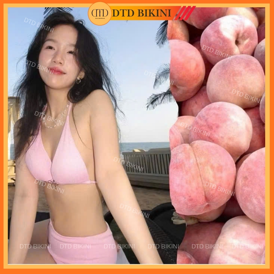 D.T.D BIKINI SWIMWEAR | Bikini kín đáo màu nâu dạng quần đi biển áo tam giác mix quần đùi